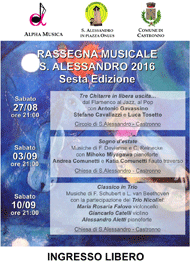 RASSEGNA MUSICALE S. ALESSANDRO 2016